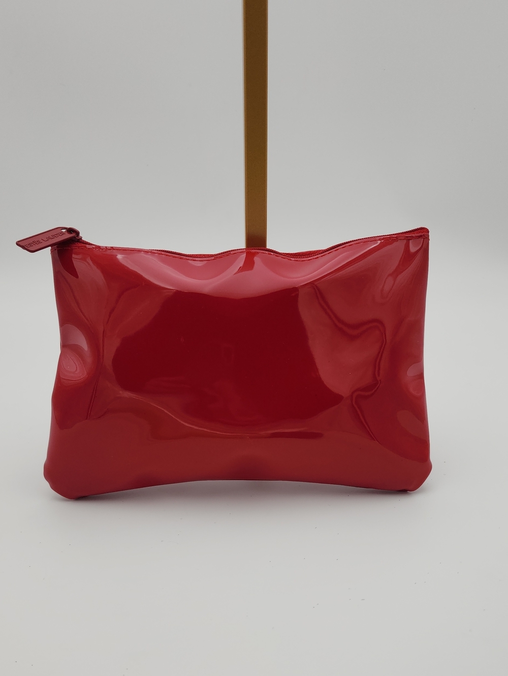Estee Lauder Makeup Or Travel Bag In Red, Faux Patent Leather.